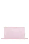 Jil Sander Pastel Pink Leather Medium Clutch In Pink
