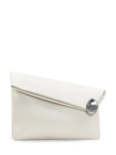 【関税＆送料込み】Jil Sander Clutch With Decoration Jil Sander Clutch With Decoration In White | ModeSens