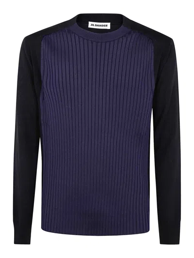 Jil Sander Cn Ls Jumper In Azul