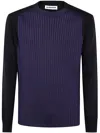 Jil Sander Men's Cn Ls Jumper Sweater In Blue Night