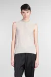 Jil Sander Cn Slvs Gilet Topwear In Grey Viscose In Grey