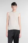 Jil Sander Cn Slvs Gilet Topwear In Grey Viscose In Grey