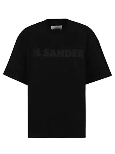 Jil Sander Cn Ss Os Boxy Fit Pure Cotton T-shirt In Black