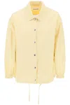 Jil Sander Logo-print Shirt Jacket In Light Pastel Y (yellow)