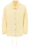 Jil Sander "coach Jacket With Logo Print" In Yellow