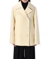 Jil Sander Women's Double-breasted Coat In Beige