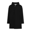 Jil Sander Black Virgin Wool Parka In Black