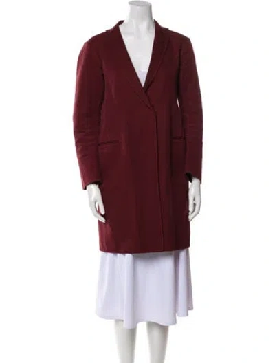 Pre-owned Jil Sander Coat In Burgundy