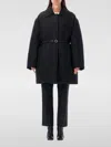 Jil Sander Silk Blend Down Jacket With Belted Waist In Schwarz