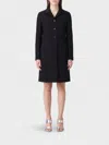 Jil Sander Twill-weave Single-breasted Coat In Black