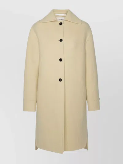 JIL SANDER COAT WOOL SIDE POCKETS