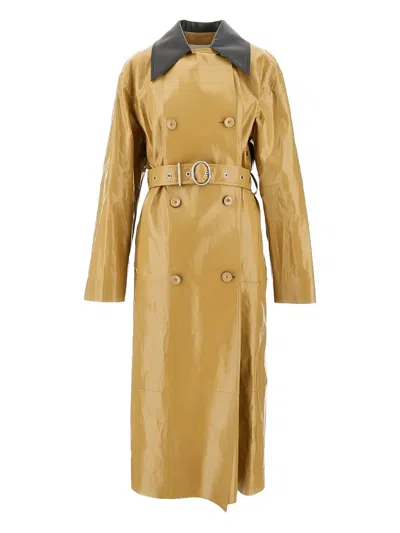 JIL SANDER COATED-FINISH TRENCH COAT