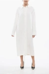 Jil Sander Coated Linen Chemisier With Drawstring