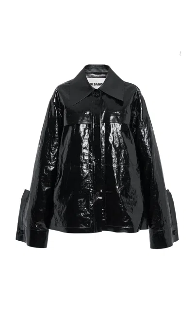 JIL SANDER COATED LINEN SPORT JACKET