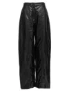 JIL SANDER COATED PANTS BLACK