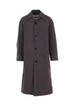 Jil Sander Single-breasted Trench Coat In Brown