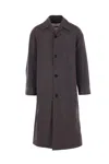 Jil Sander Single-breasted Trench Coat In Brown