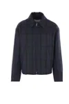 Jil Sander Plaid Zip-front Bomber Jacket In Multi