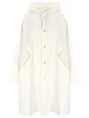 Jil Sander Logo-print Hooded Coat In White