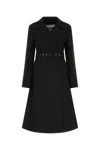 Jil Sander Coat 05 Bonded Soft Diagonal Wool And Nylon In Black