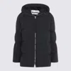 Jil Sander Hooded Long Padded Quilted Jacket In Black
