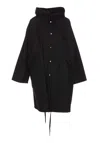 Jil Sander Logo Parka In Black