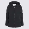 Jil Sander Hooded Long Padded Quilted Jacket In Black