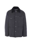Jil Sander Long Sleeve Casual Jacket In Blue