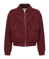Jil Sander Men Wool-blend Bomber Jacket In Burgundy