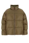 Jil Sander Insulated Nylon Down Outerwear With High Collar In Green