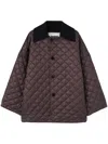 Jil Sander Quilted Jacket In Brown