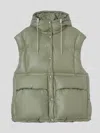 Jil Sander Quilted Down Gilet In Multicolor
