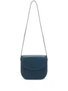 Jil Sander Coin Leather Crossbody Bag In Blue