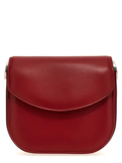 Jil Sander Coin Medium Shoulder Bag In Red