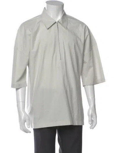 Pre-owned Jil Sander Collar Three-quarter Sleeve Polo Shirt W/ Tags In Gray