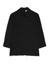 Jil Sander Wool Gabardine Shirt In Black