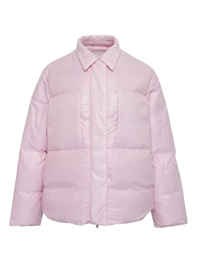 Jil Sander Collared Jacket In Pink