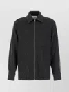 Jil Sander Collared Long Sleeve Wool Blend Tailored Jacket In Gray