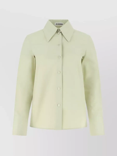JIL SANDER COLLARED SHIRT WITH FRONT BUTTON DETAIL