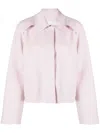Jil Sander Collared Wool Jacket In Rosa