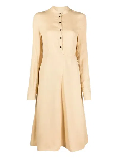 Jil Sander Viscose Rayon Dress In Neutral