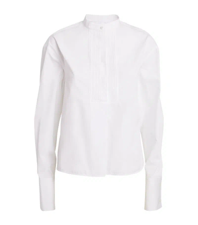 Jil Sander Collarless Thursday Shirt In White