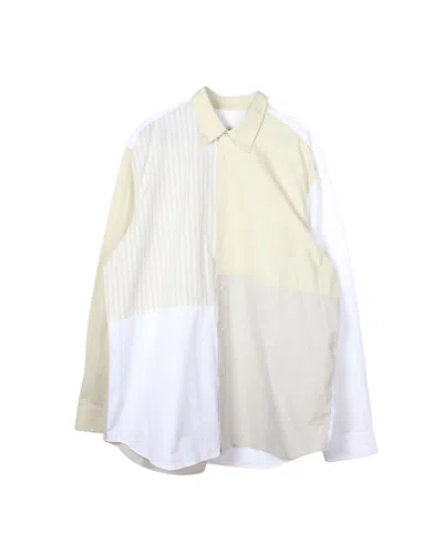 Jil Sander Colorblock Buttondown Shirt In Multicolor Cotton
