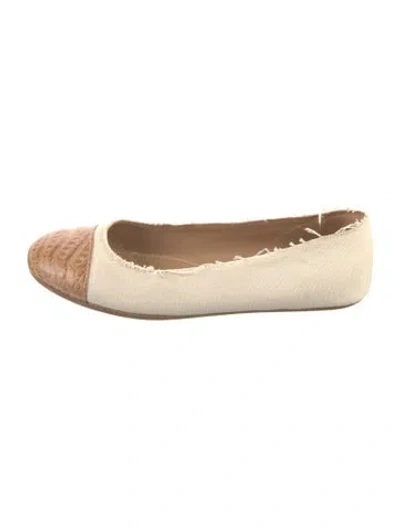 Pre-owned Jil Sander Colorblock Pattern Ballet Flats In Neutral