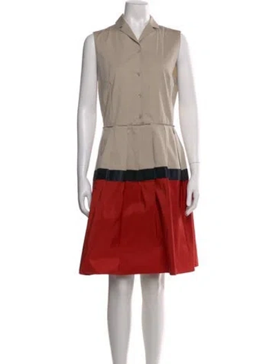 Pre-owned Jil Sander Colorblock Pattern Knee-length Dress In Neutral