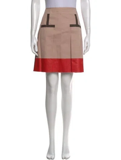Pre-owned Jil Sander Colorblock Pattern Mini Skirt In Pink