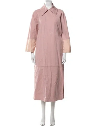 Pre-owned Jil Sander Colorblock Pattern Trench Coat In Pink