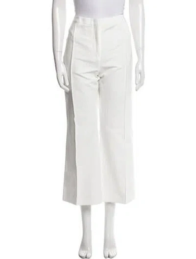 Pre-owned Jil Sander Colorblock Pattern Wide Leg Pants W/ Tags In White