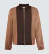 Jil Sander Colorblocked Jacket In Brown Overflown