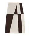 Jil Sander Colour-block Midi Skirt In White